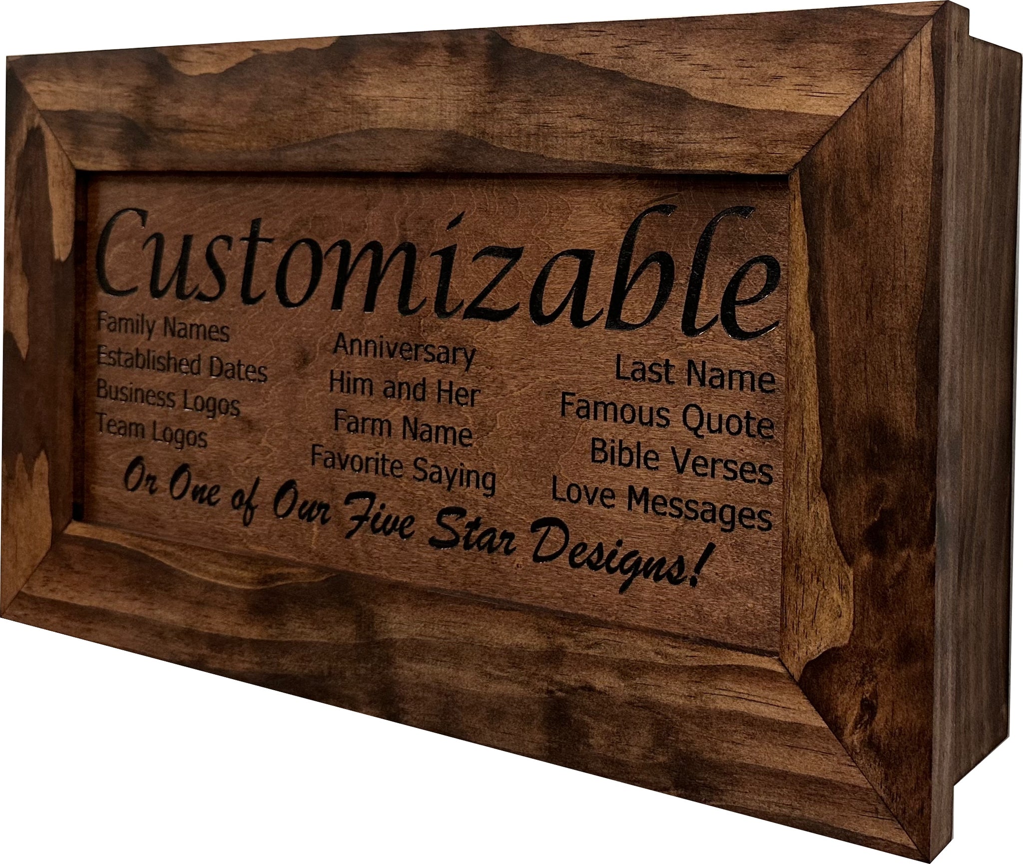 Shop Red Mahogany Customizable Hidden Gun Safe Wall Decor