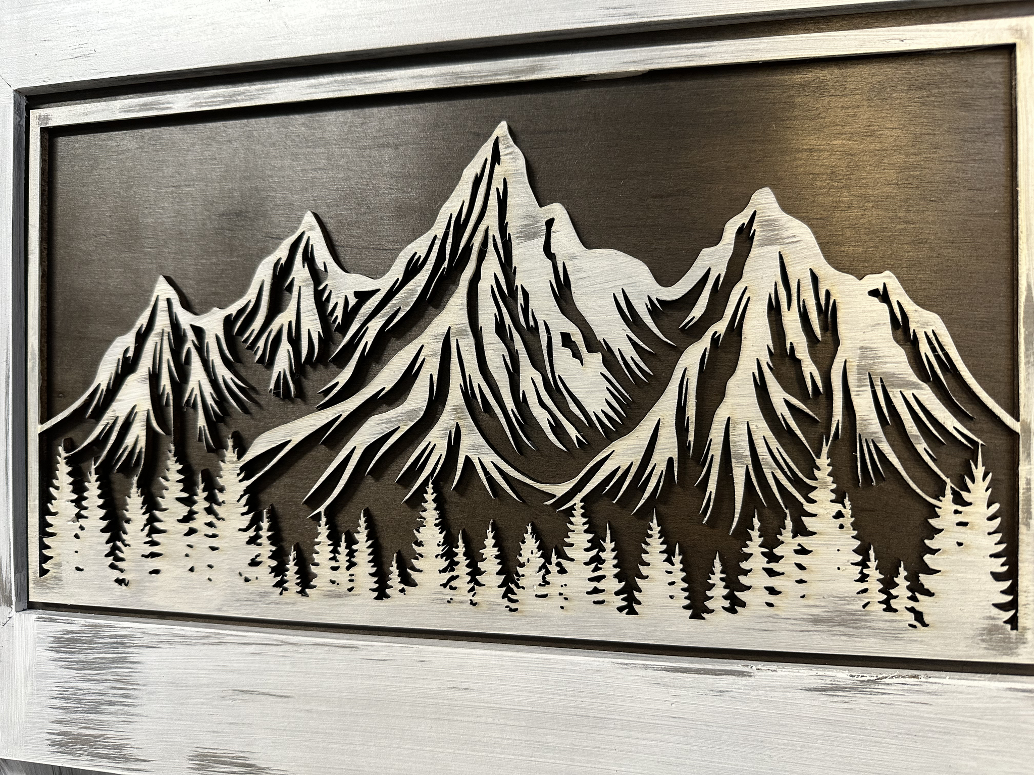 Snow Mountain Hidden Gun Safe Coat Rack Wall Cabinet close view
