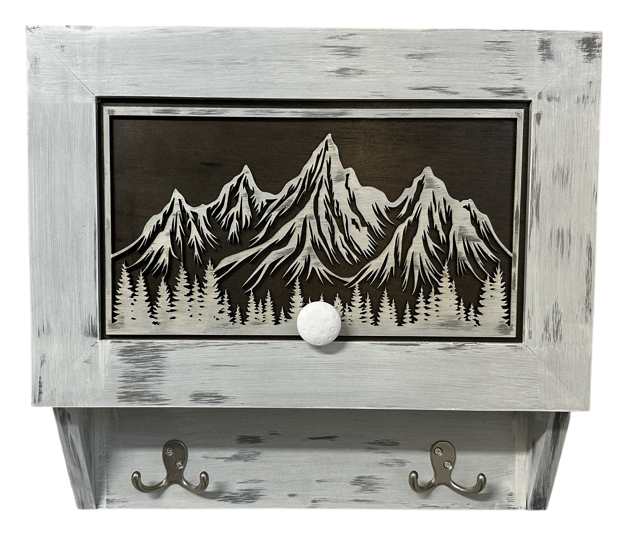 Snow Mountain Hidden Gun Safe Coat Rack Wall Cabinet with key