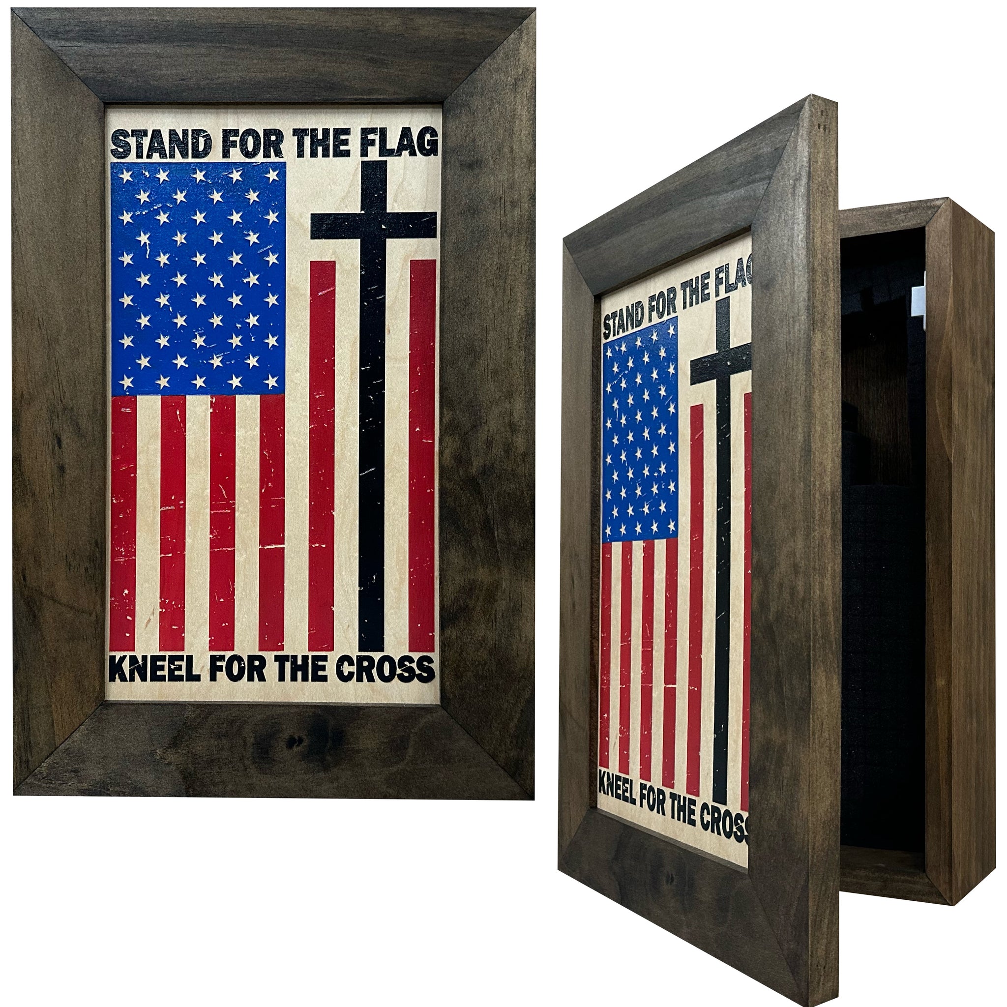  Stand For The Flag American Flag Hidden Gun Storage Cabinet 