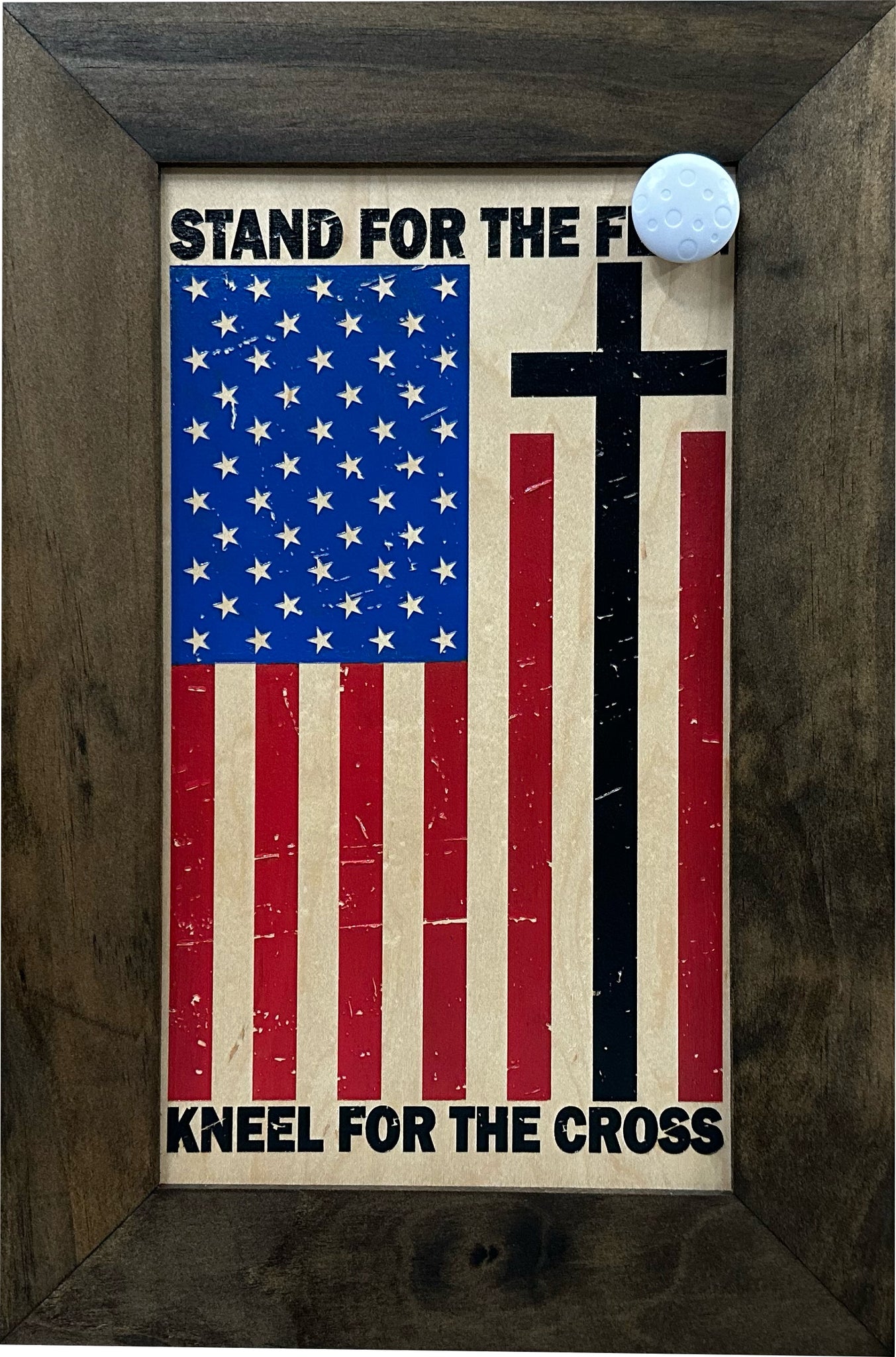  Stand For The Flag American Flag Hidden Gun Storage Cabinet with Key
