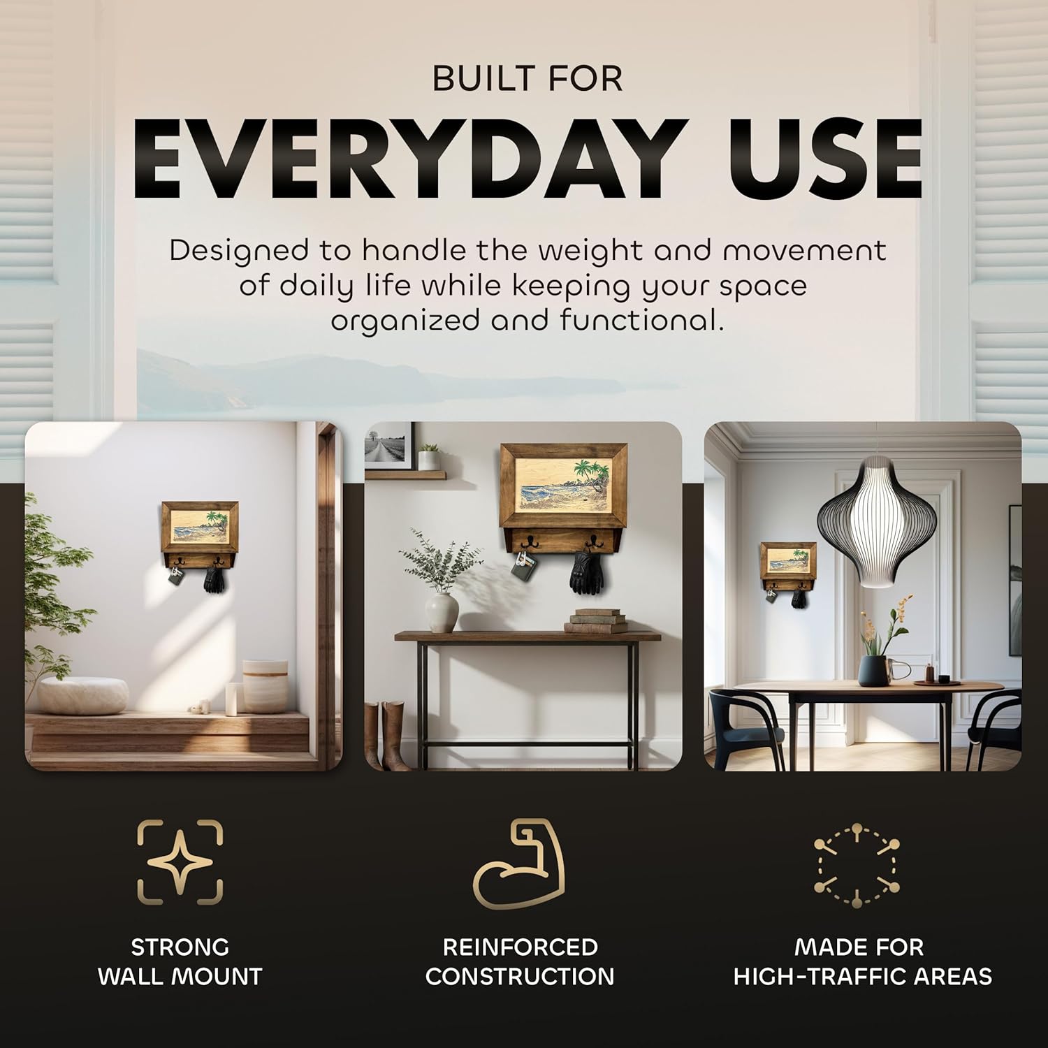 Tropical Paradise Hidden Gun Cabinet Coat Rack | Everyday use