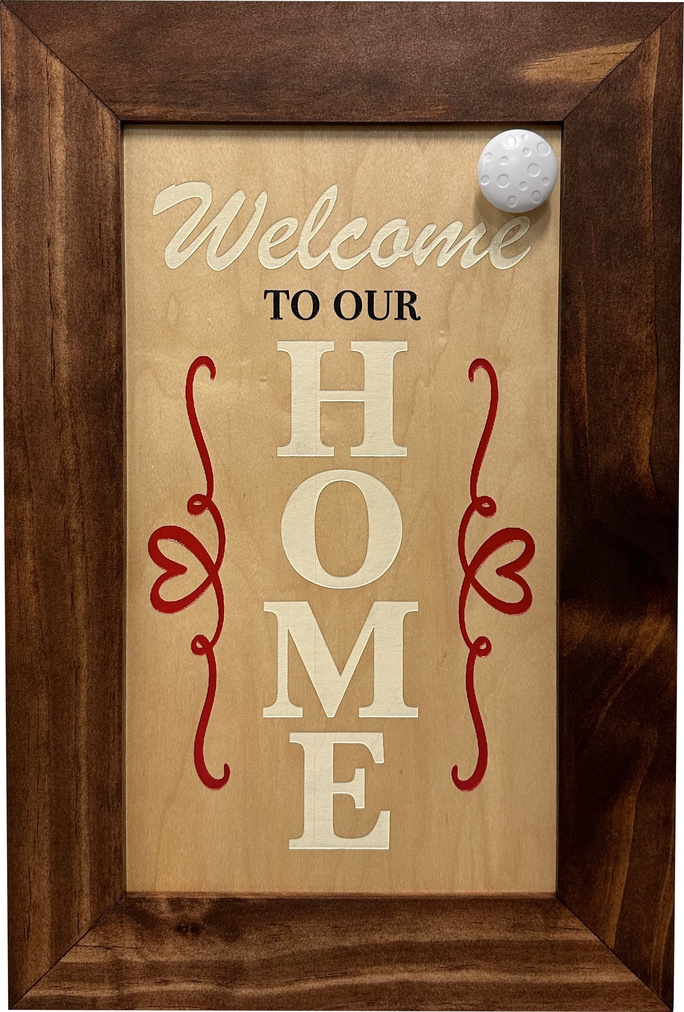 Welcome to Our Home Wooden Secure Gun Safe with key