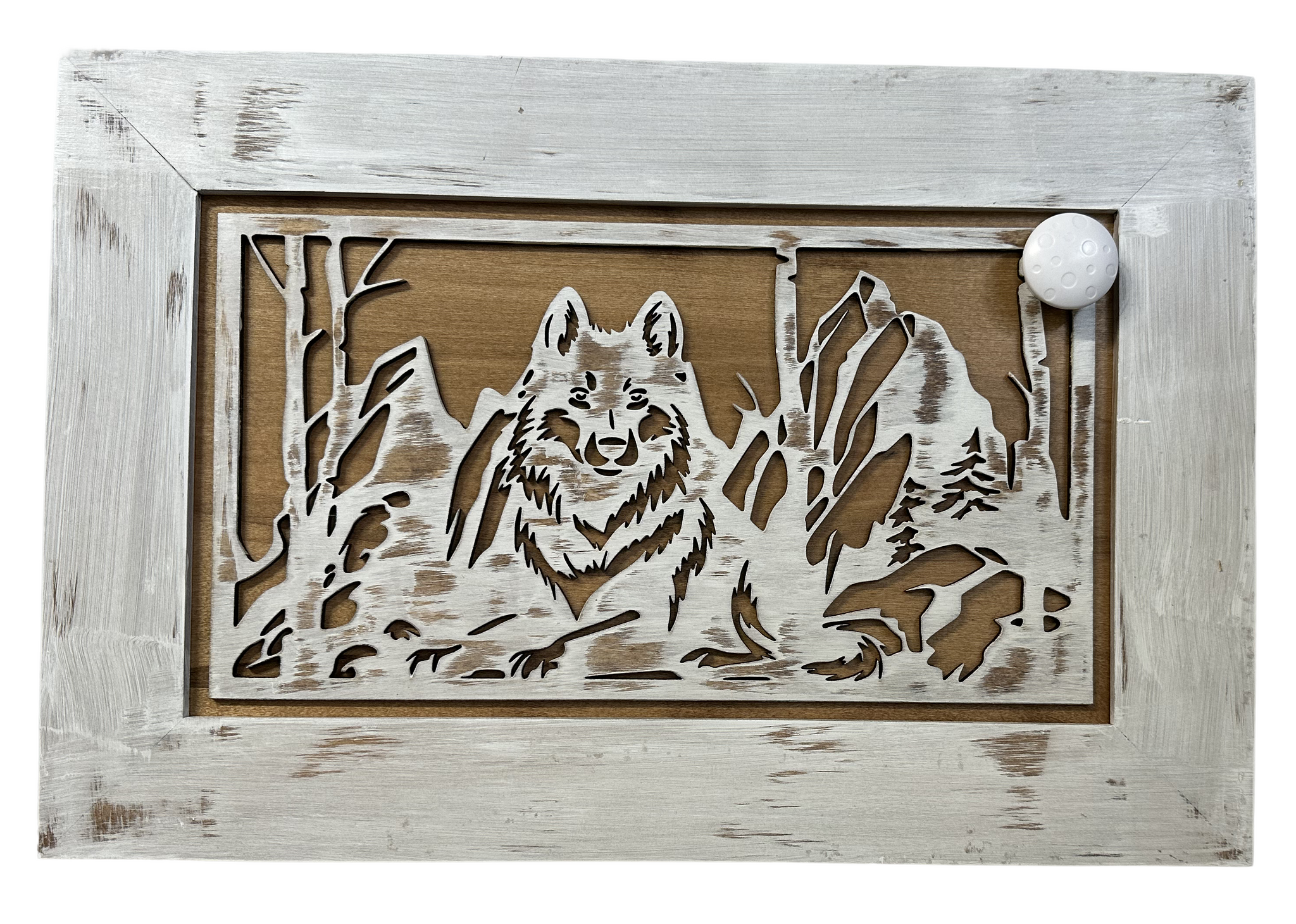 White Wolf Gun Concealment Hidden Gun Storage Wall with magnetic key