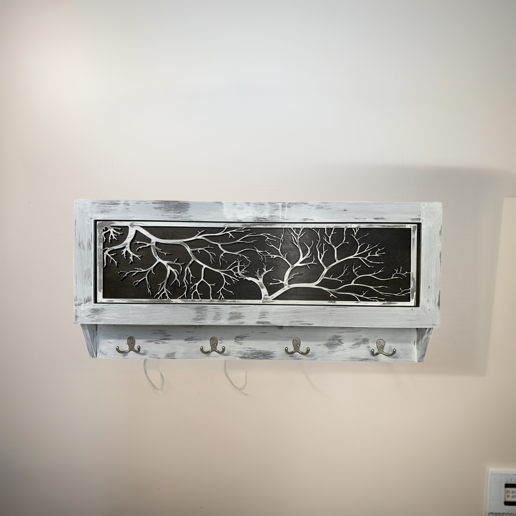 Winter Family Tree Large Gun Hidden Concealment Cabinets with hooks