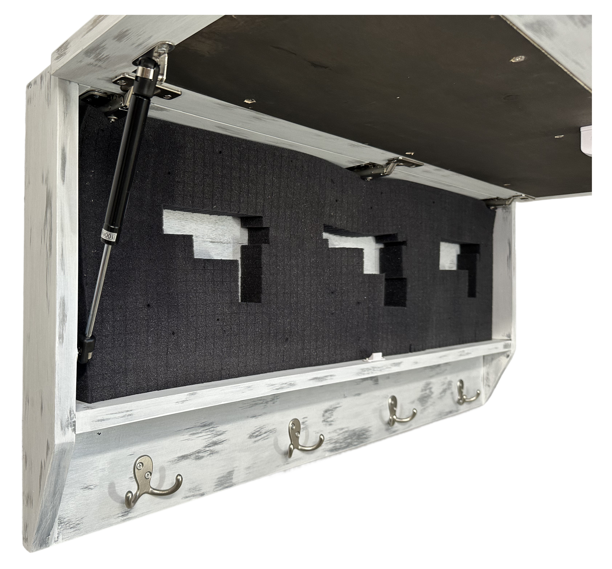 Winter Family Tree Large Gun Hidden Concealment Cabinets with side partial open