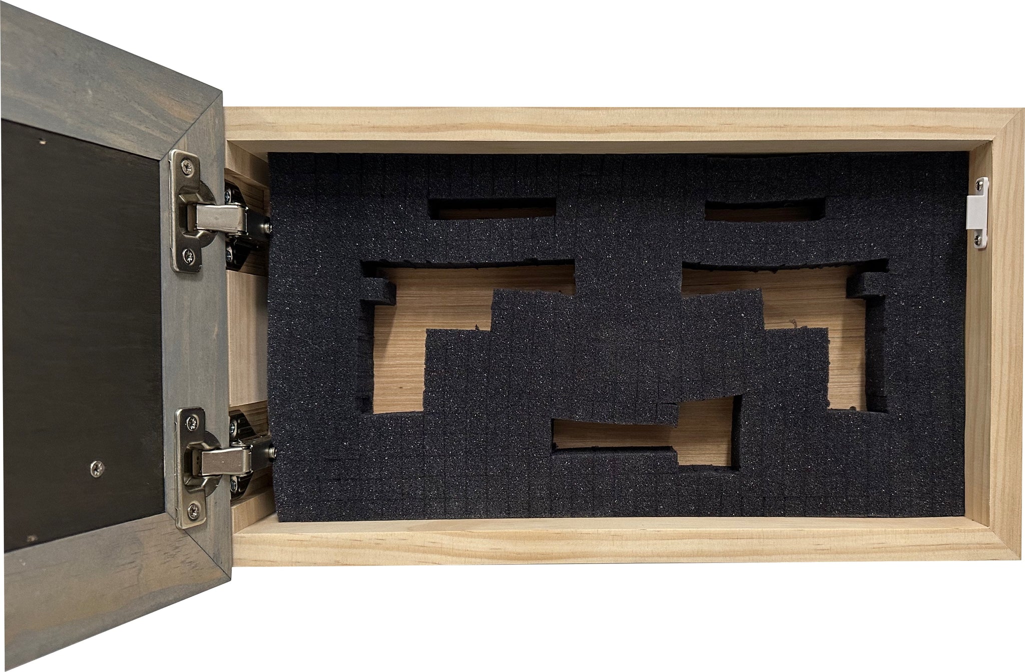 Wolf Scenery Wall Decoration Hidden Gun Cabinet  full open