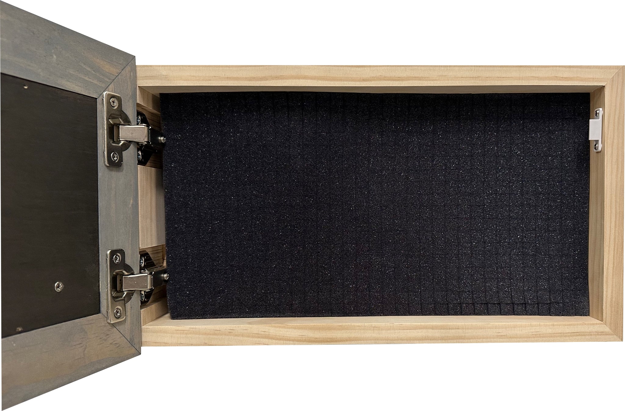Wolf Scenery Wall Decoration Hidden Gun Cabinet with full storage open inside