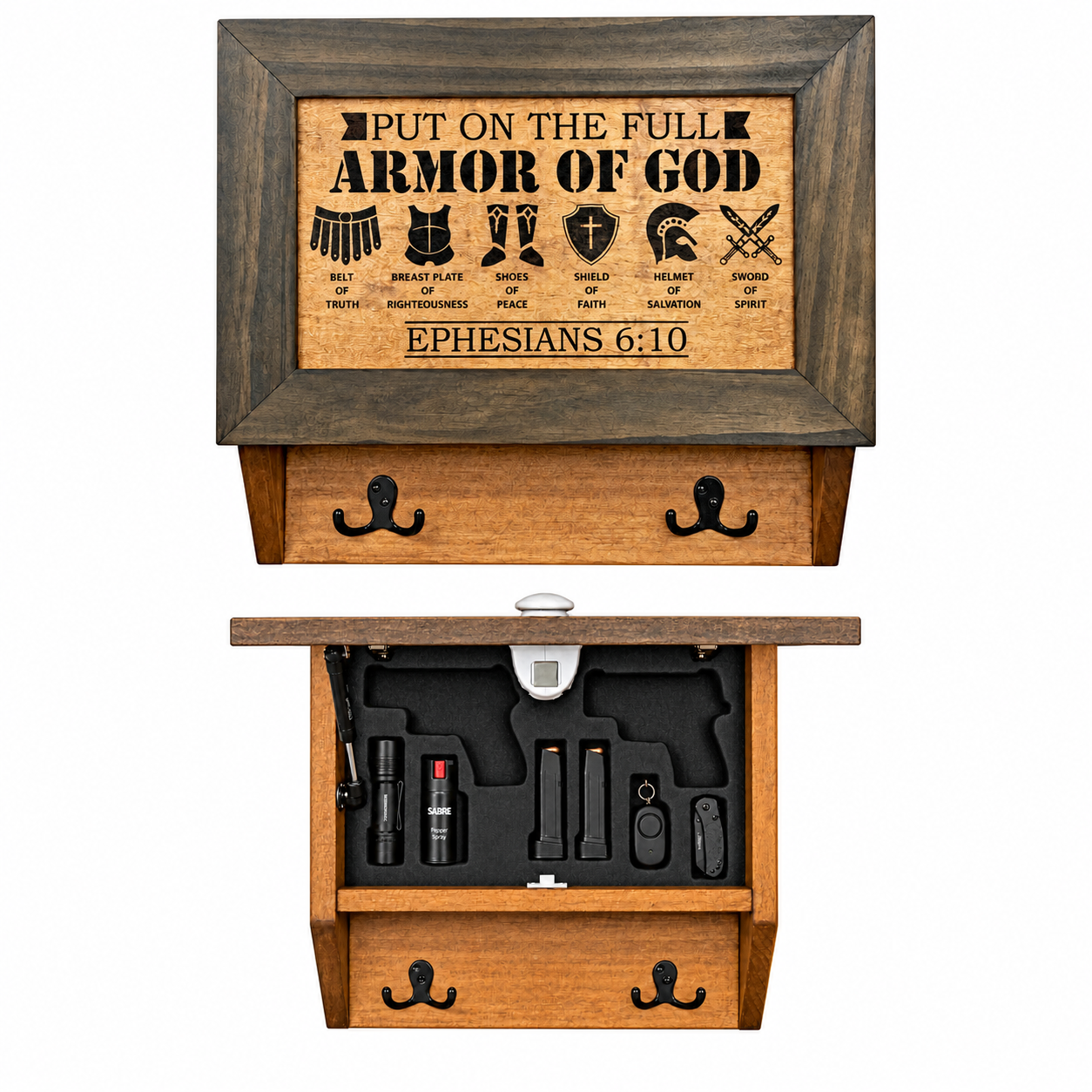 Full Armor of God Firearm Hidden Cabinets for Handgun Storage