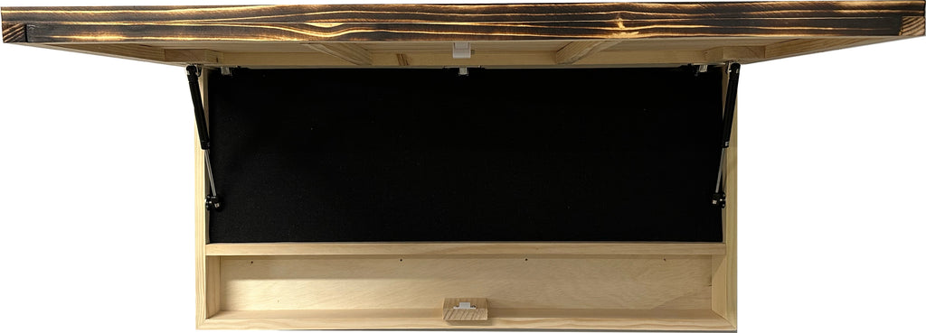 Hidden wooden magnetic gun safe