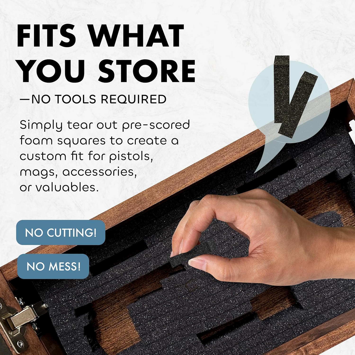 Hidden wooden magnetic gun safe