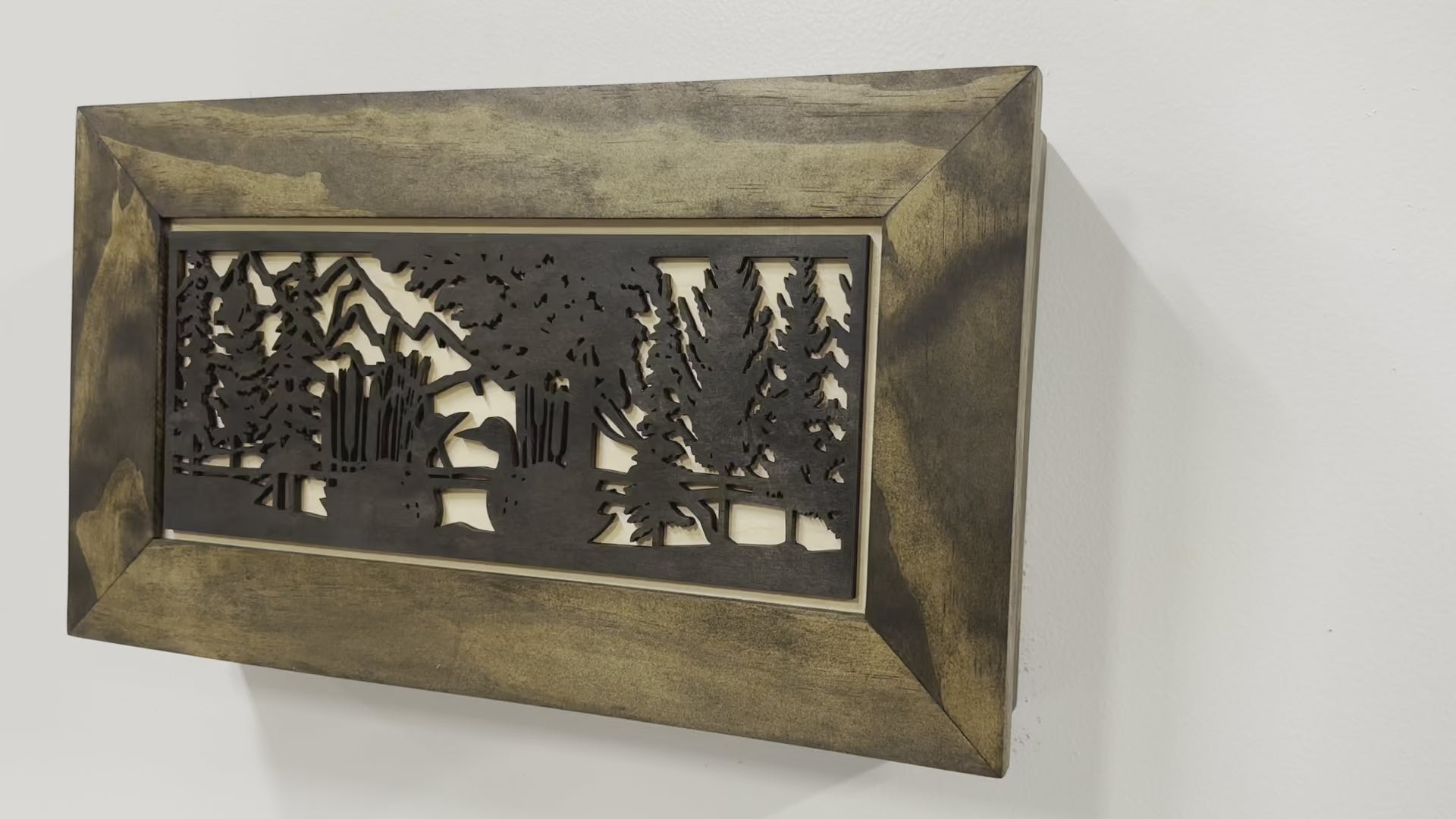  Ducks on a Pond Hidden Gun Cabinet | Wood Wall Décor demonstration
