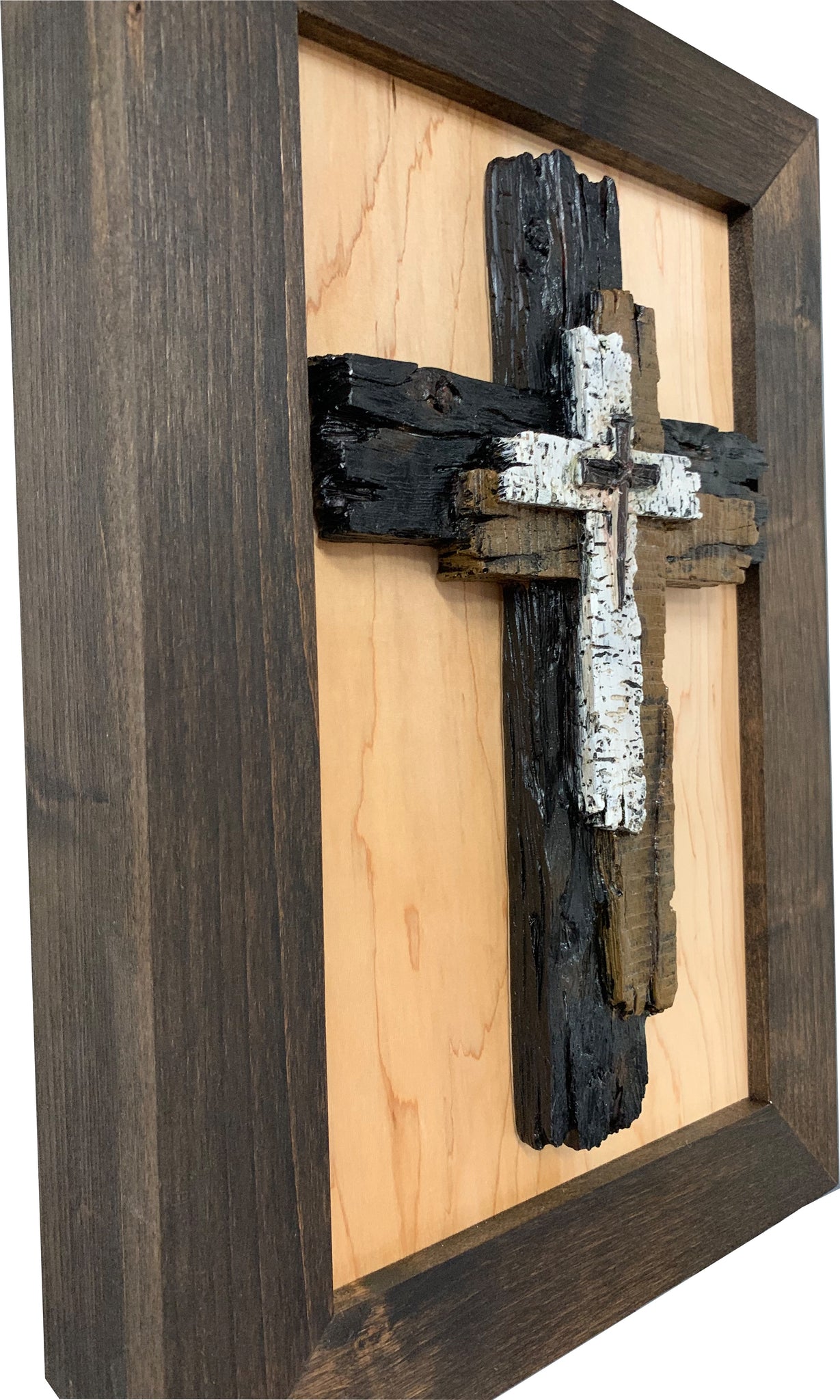 Three Layered Cross Wall-Mounted Secure Hidden Gun Cabinet side view