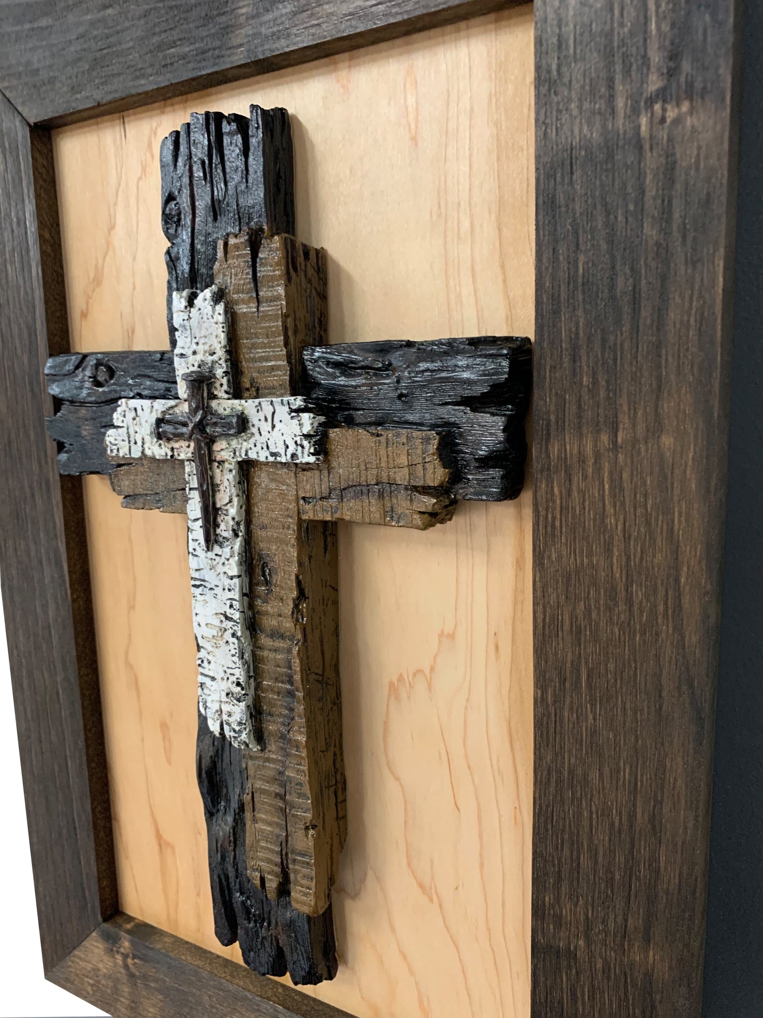 Three Layered Cross Wall-Mounted Secure Hidden Gun Cabinet side view look