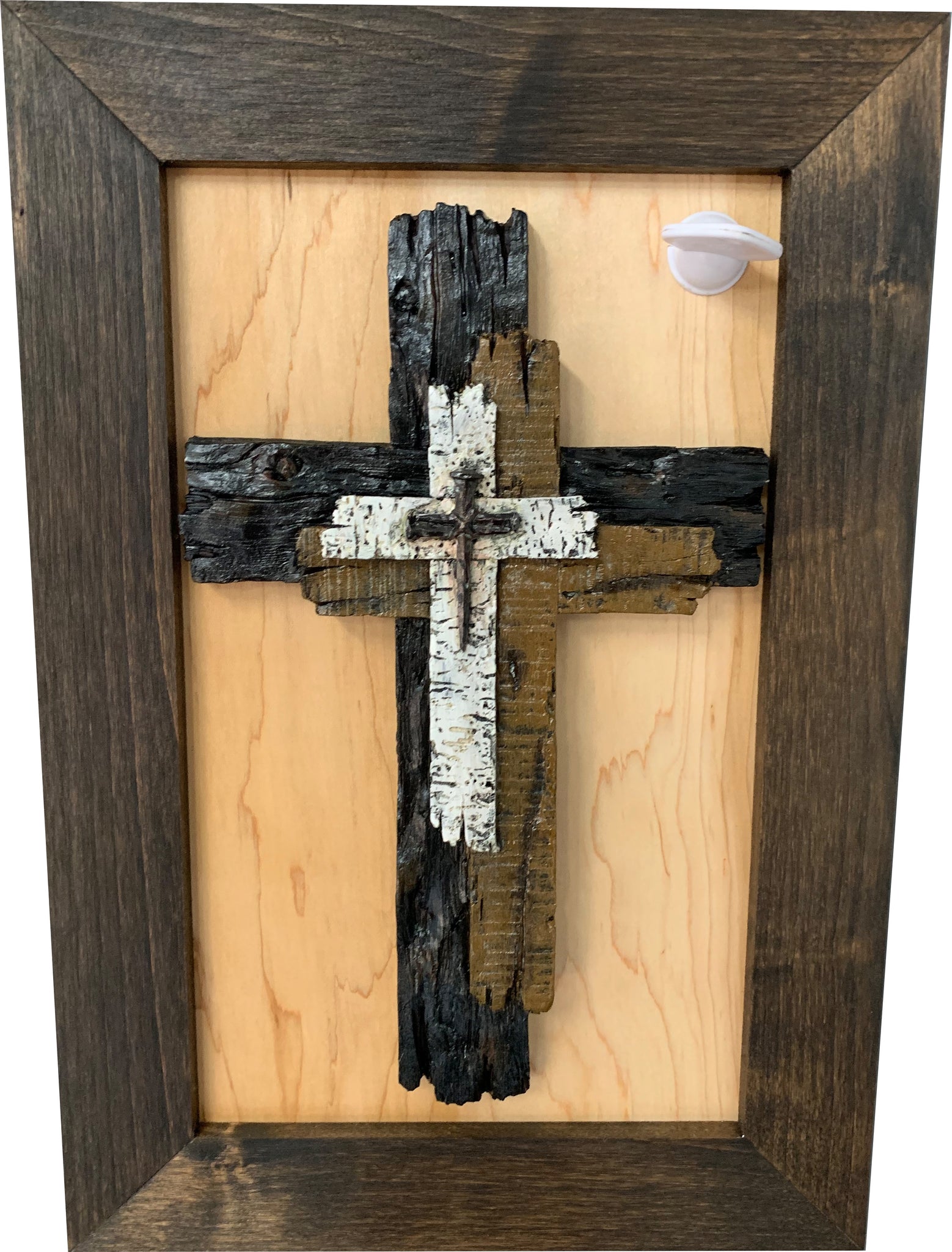 Three Layered Cross Wall-Mounted Secure Hidden Gun Cabinet with cross knob