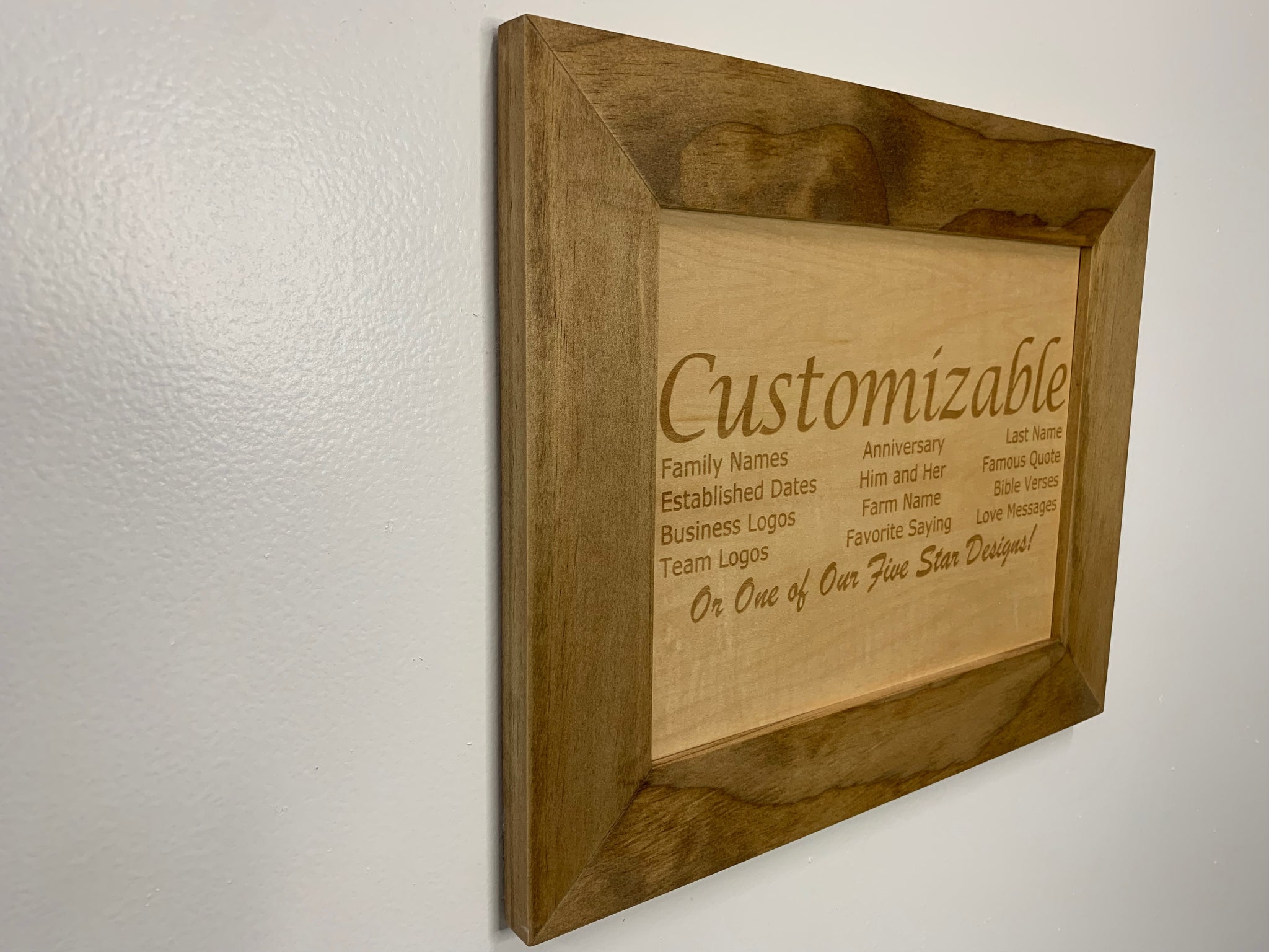 Bellewood Designs Customizable personalized recessed hidden gun storage wall mounted side angle