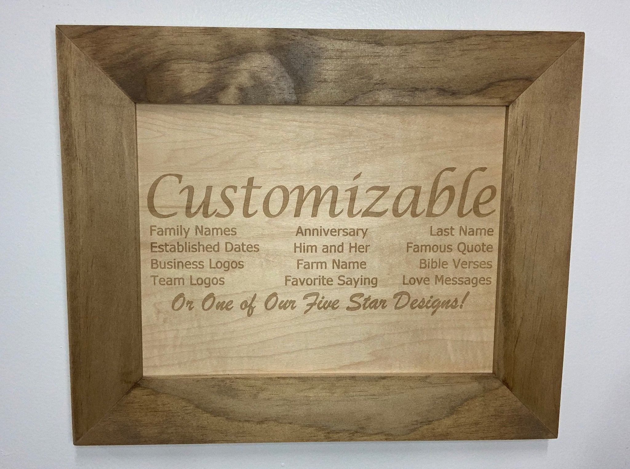 Bellewood Designs Customizable personalized recessed hidden gun storage wall mounted front view