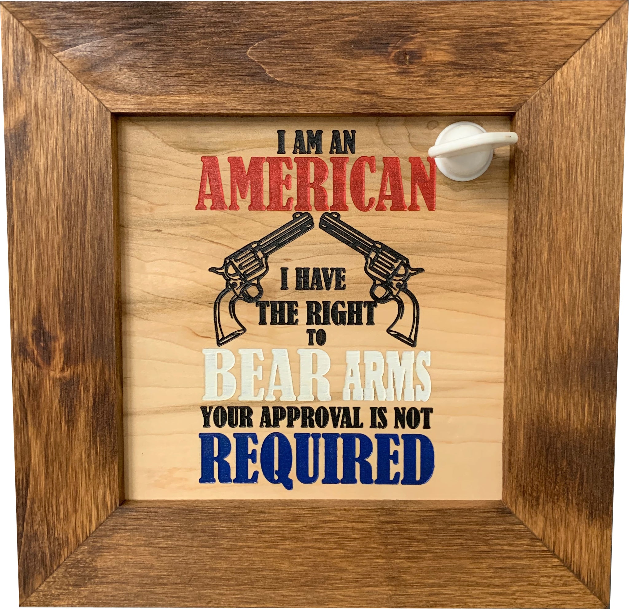Bellewood Designs I Have The Right To Bear Arms concealment wall decor flat front magnetic key