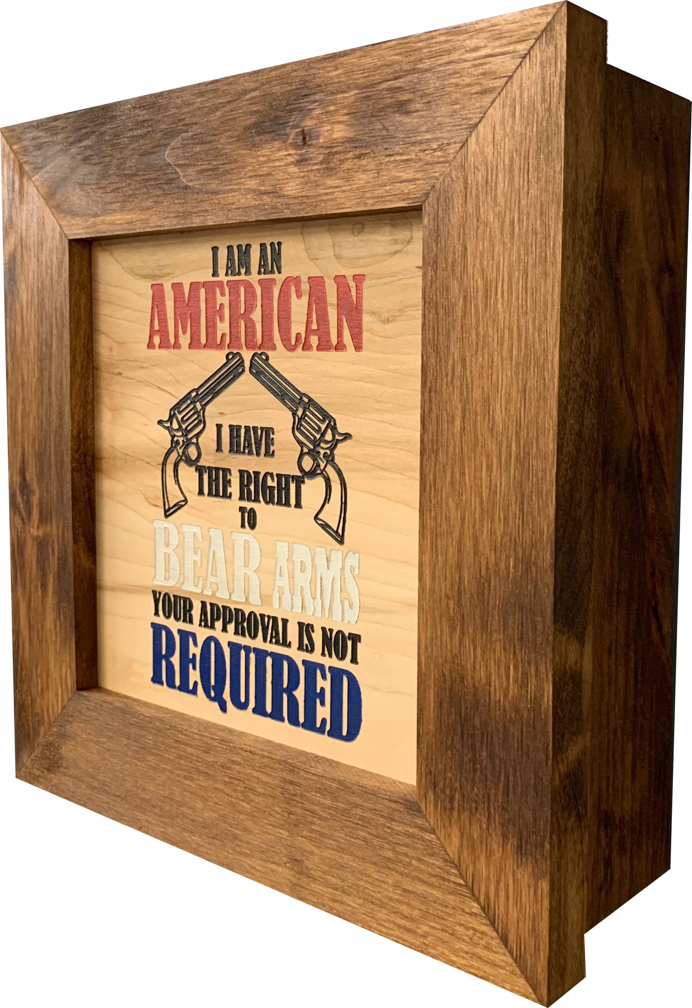 Bellewood Designs I Have The Right To Bear Arms concealment wall decor closed side profile view