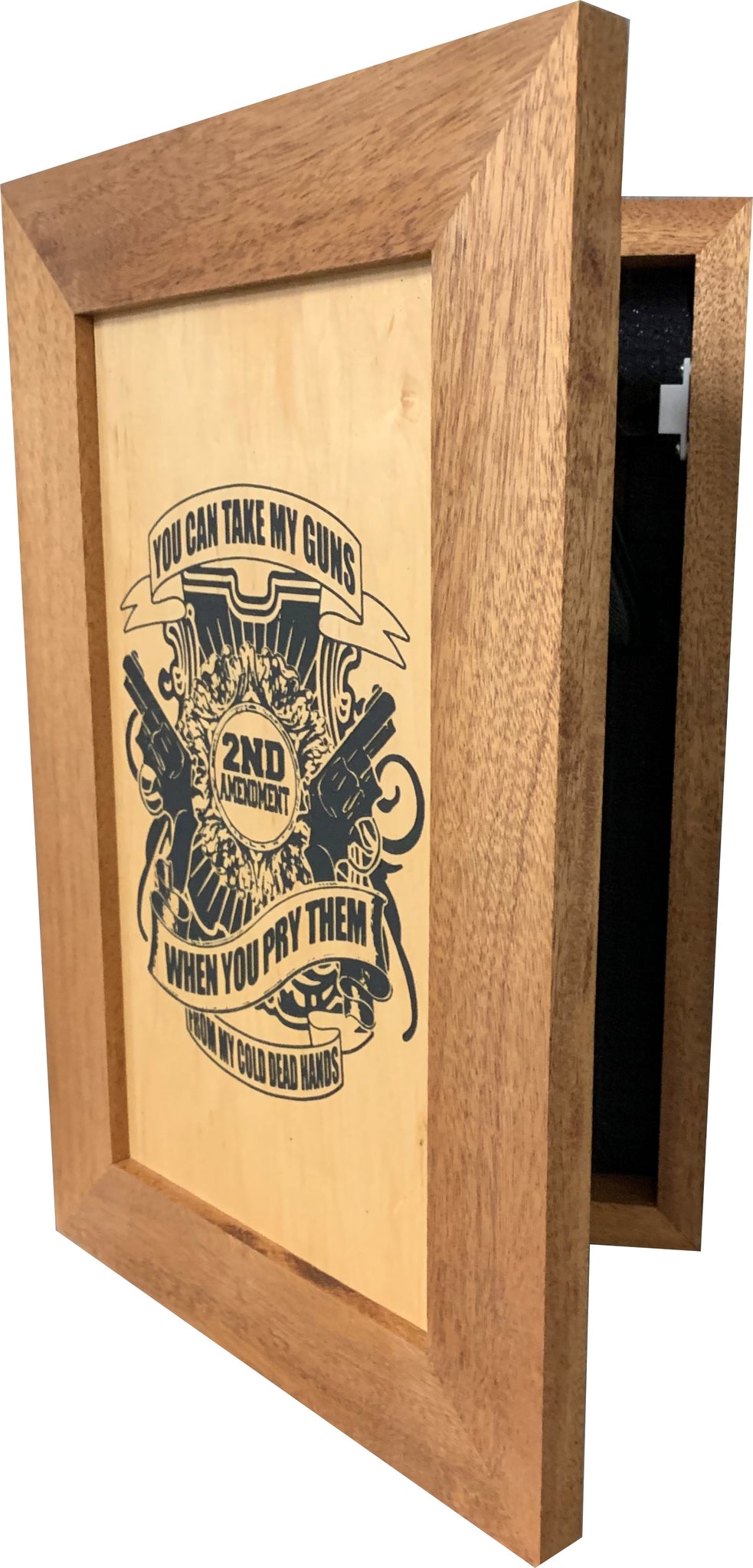 Bellewood Designs Take My Guns wall decor side angle door open