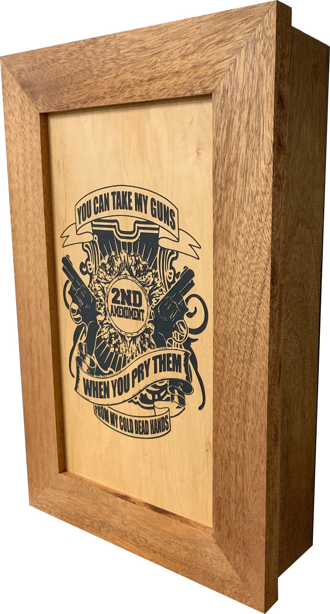 Bellewood Designs Take My Guns wall decor closed profile view
